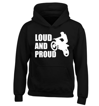 Loud and proud children's black hoodie 12-13 Years