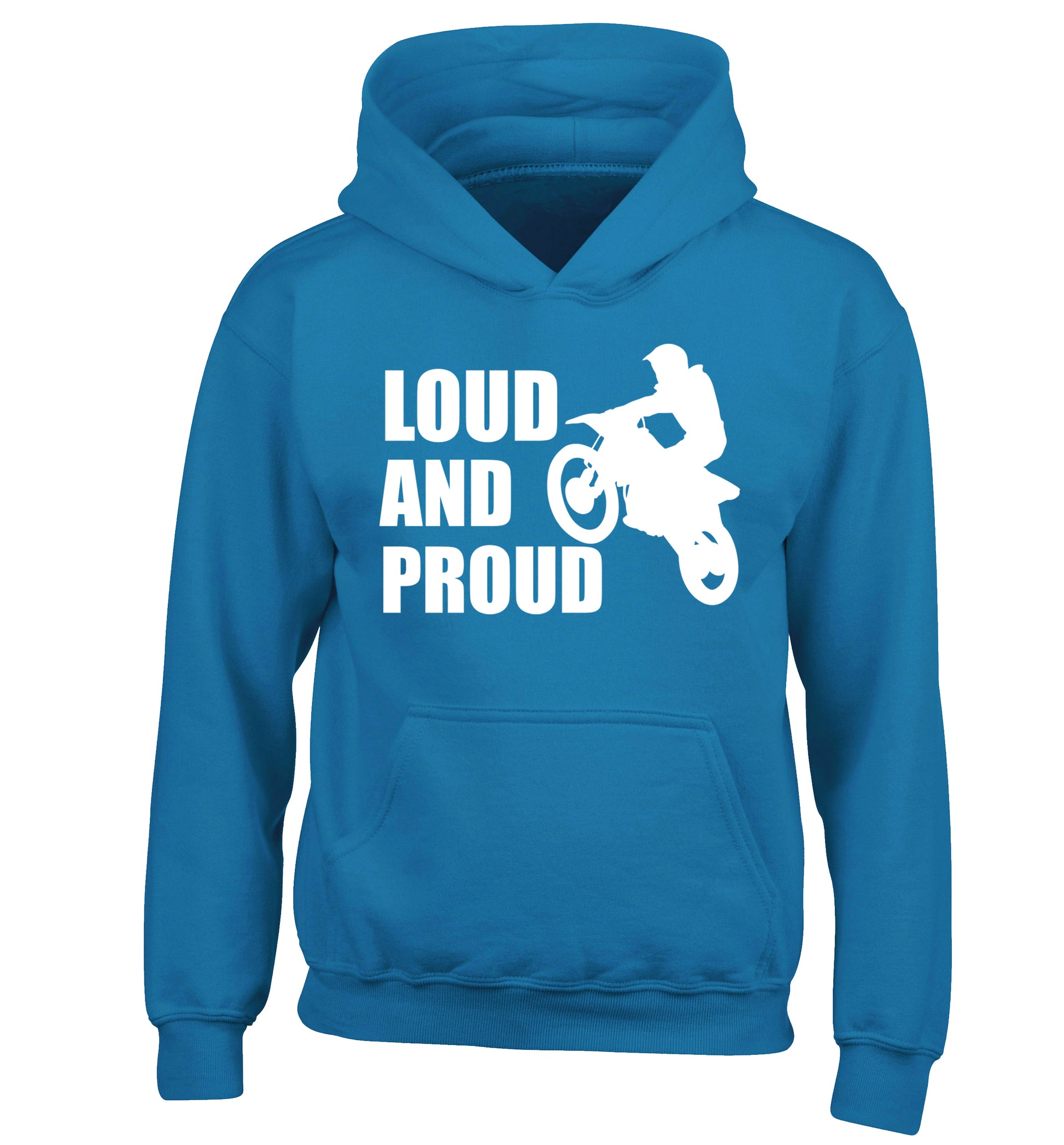 Loud and proud children's blue hoodie 12-13 Years