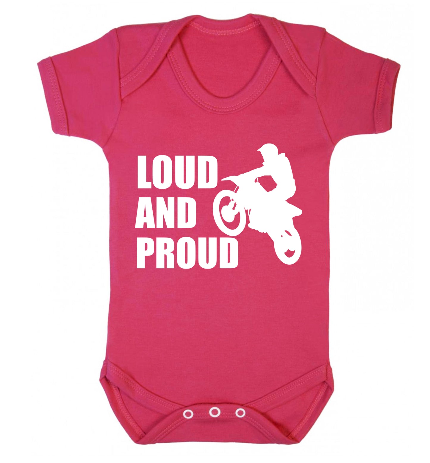 Loud and proud Baby Vest dark pink 18-24 months