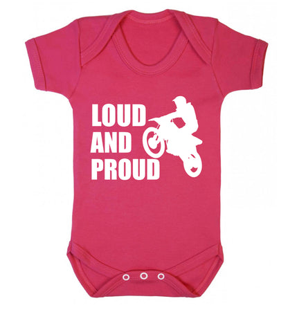 Loud and proud Baby Vest dark pink 18-24 months