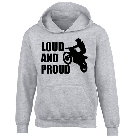 Loud and proud children's grey hoodie 12-13 Years