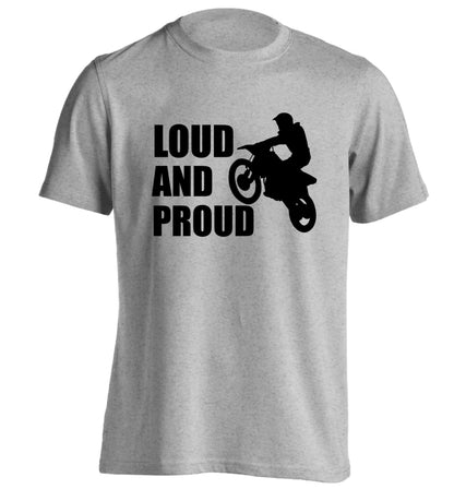 Loud and proud adults unisex grey Tshirt 2XL