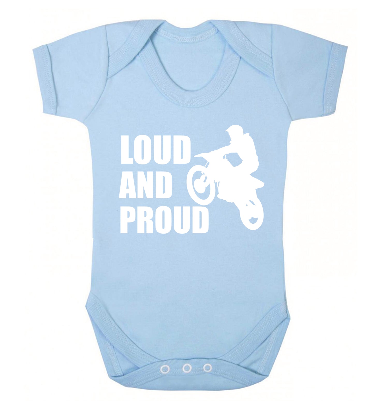 Loud and proud Baby Vest pale blue 18-24 months