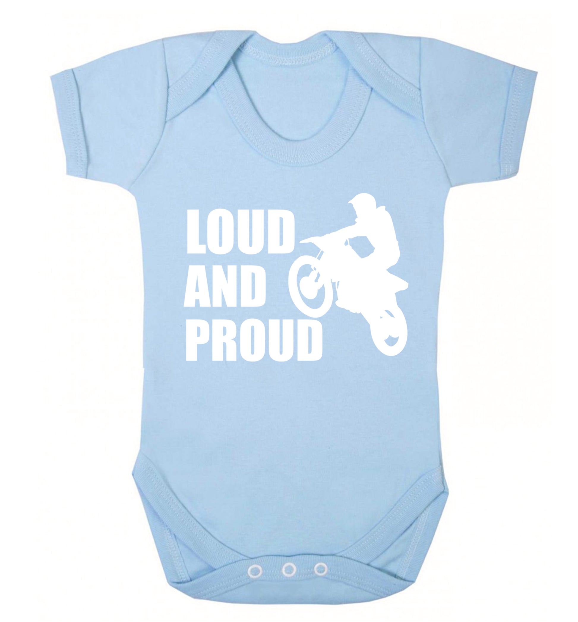 Loud and proud Baby Vest pale blue 18-24 months