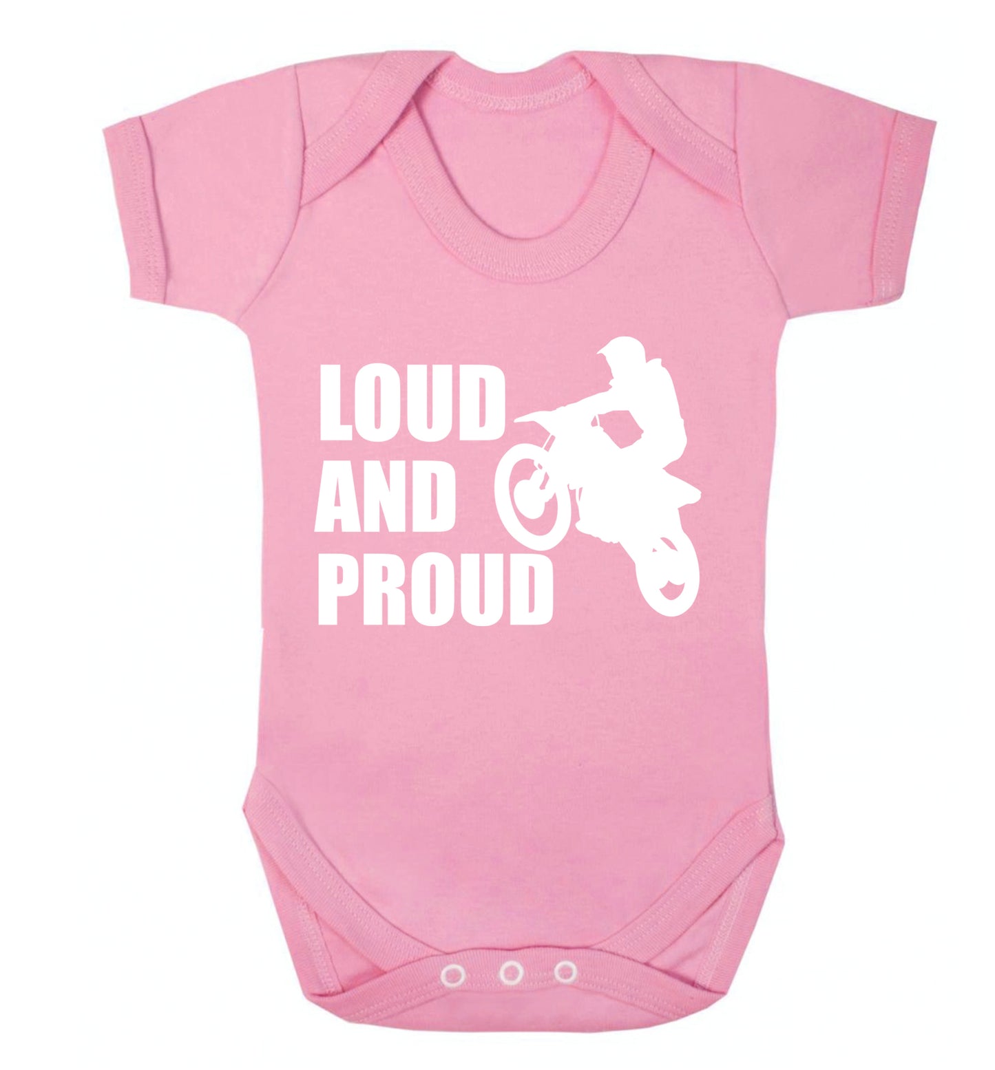 Loud and proud Baby Vest pale pink 18-24 months