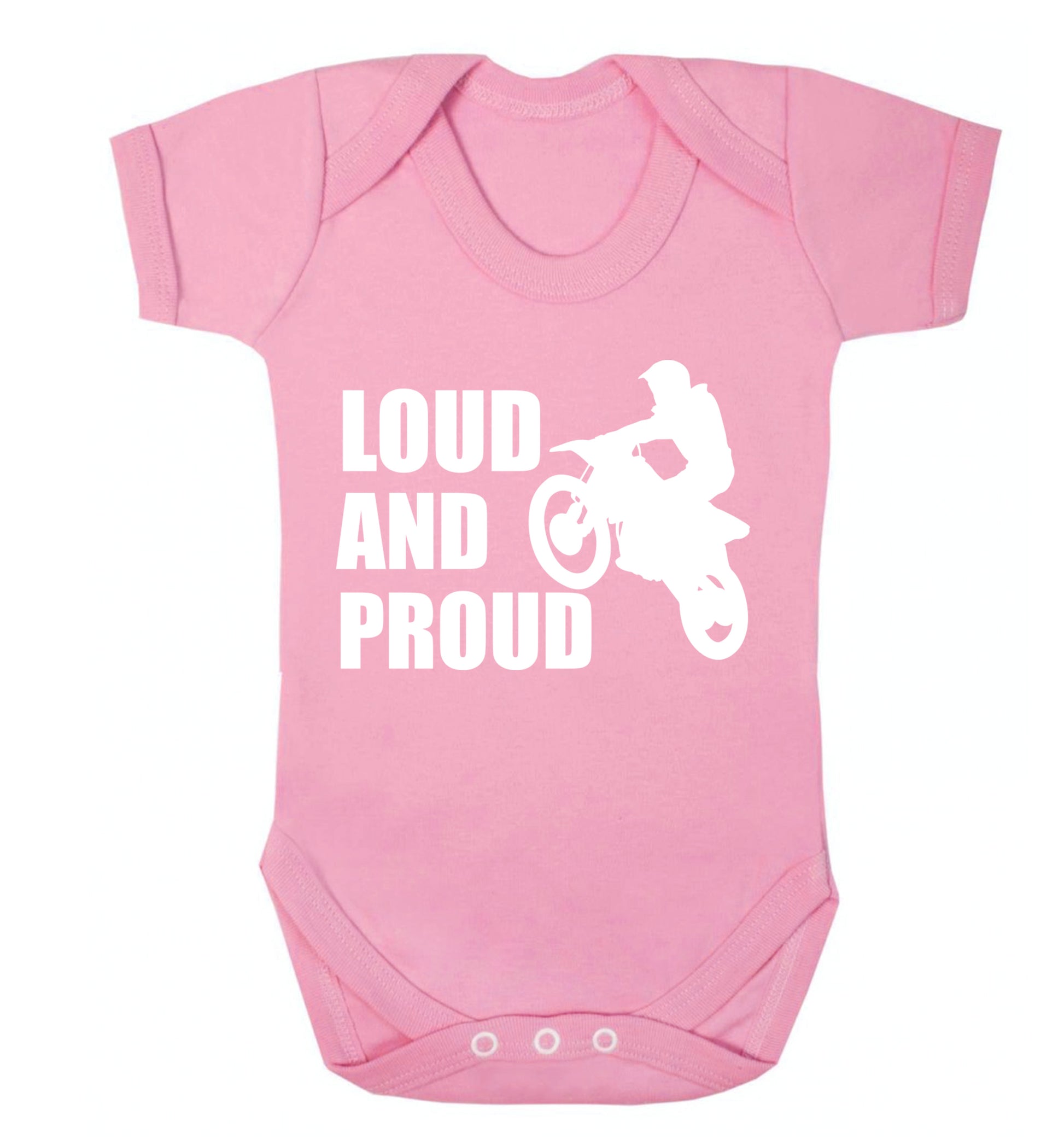 Loud and proud Baby Vest pale pink 18-24 months