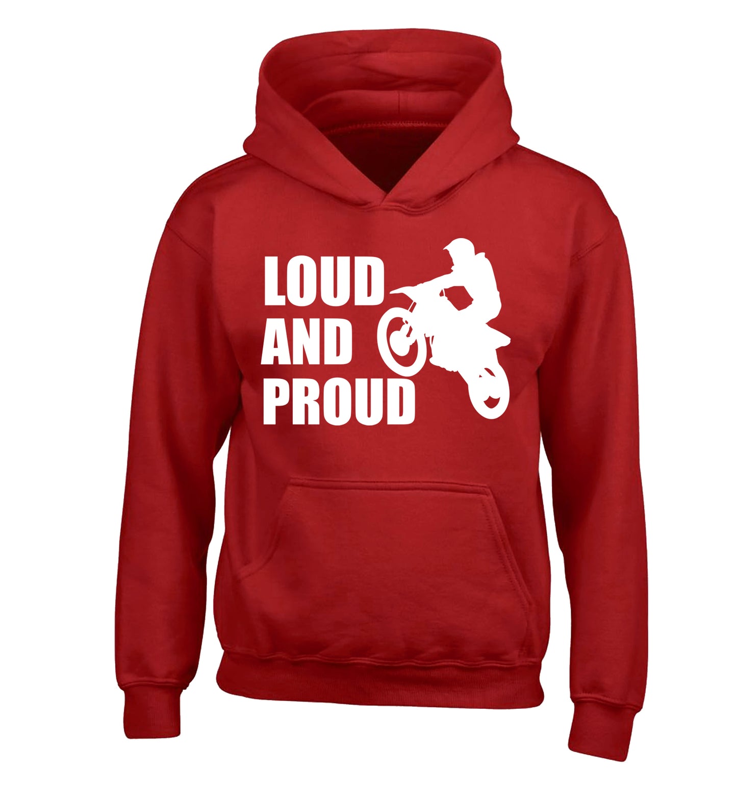 Loud and proud children's red hoodie 12-13 Years