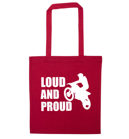 Loud and proud red tote bag