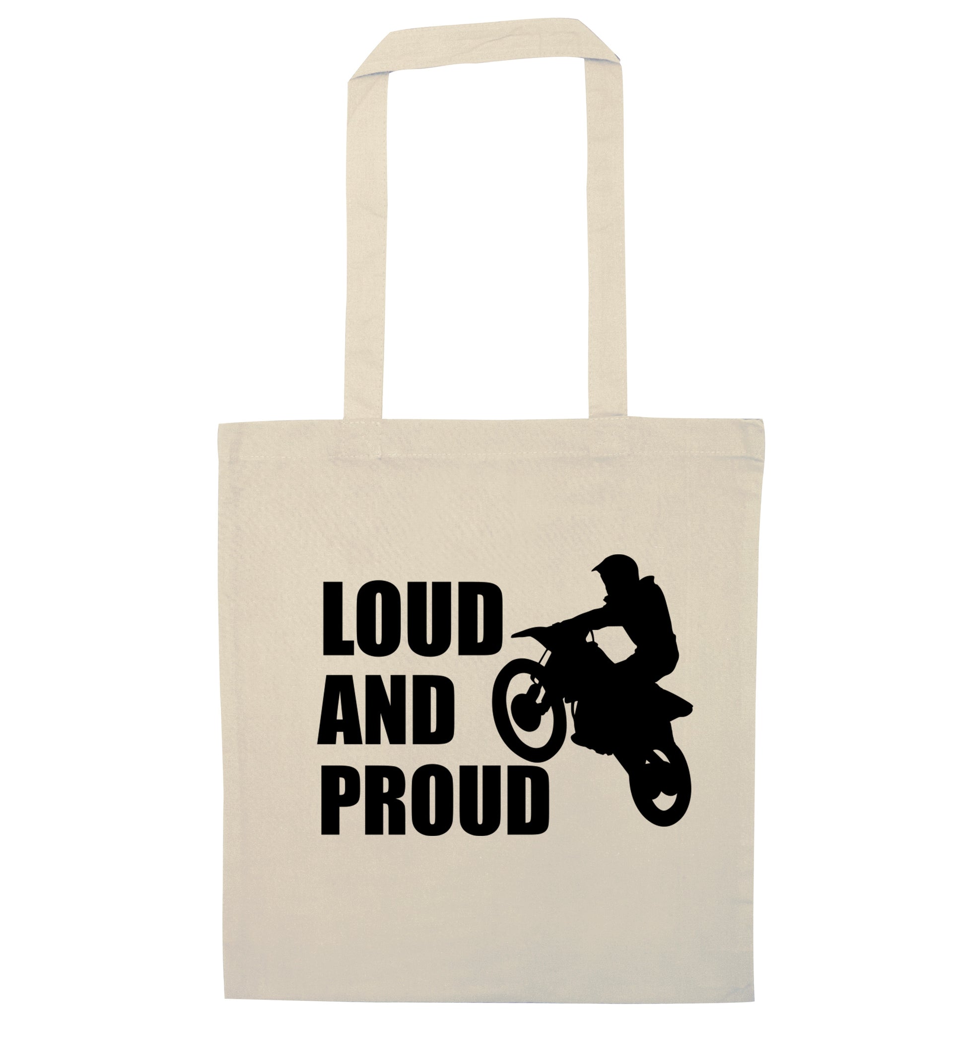 Loud and proud natural tote bag