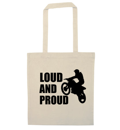 Loud and proud natural tote bag