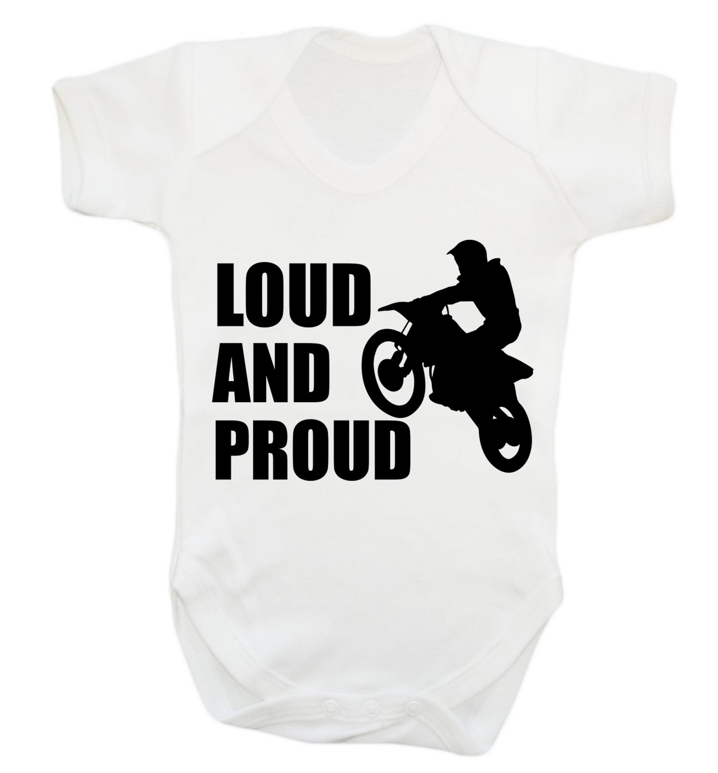 Loud and proud Baby Vest white 18-24 months