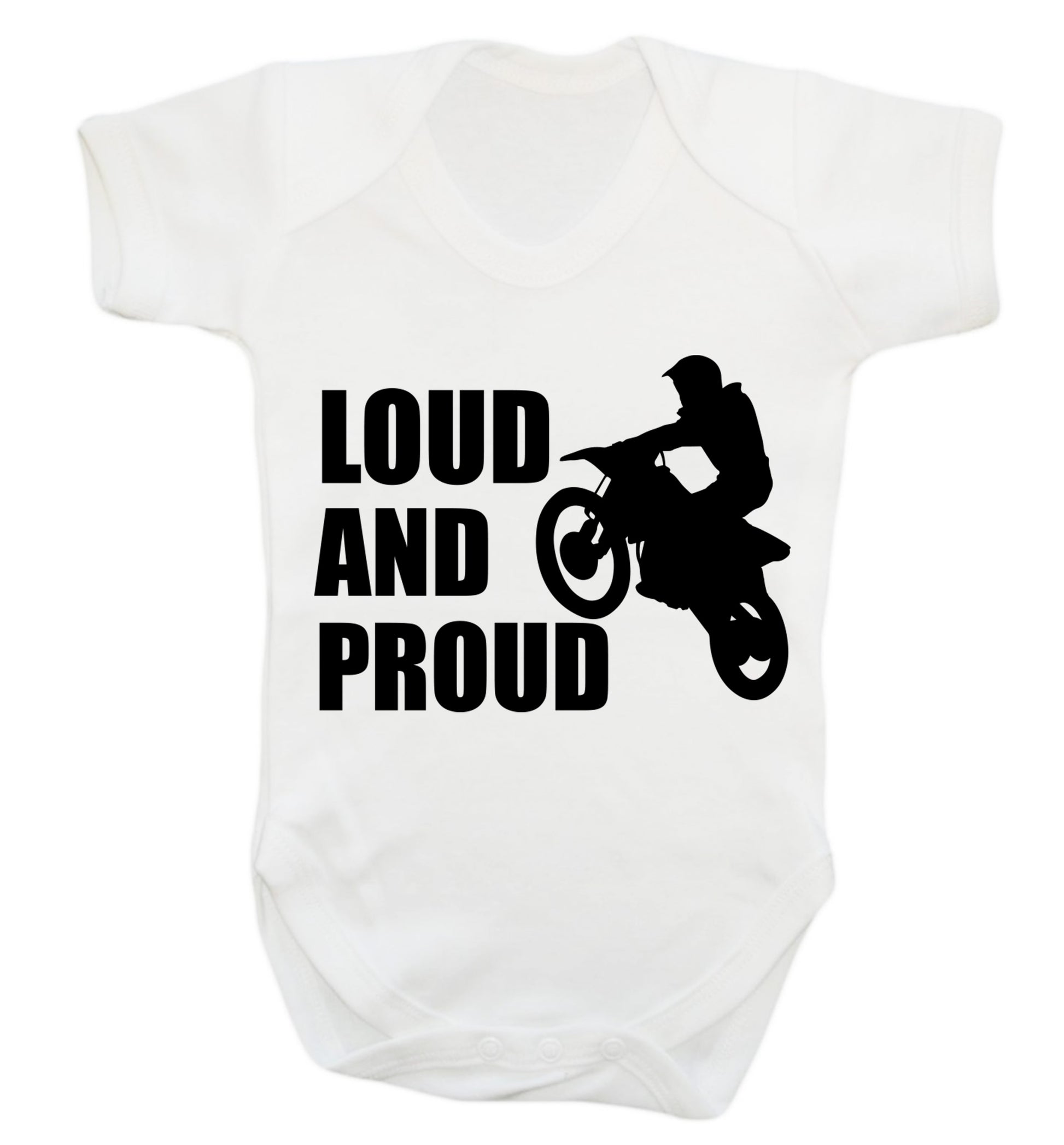 Loud and proud Baby Vest white 18-24 months