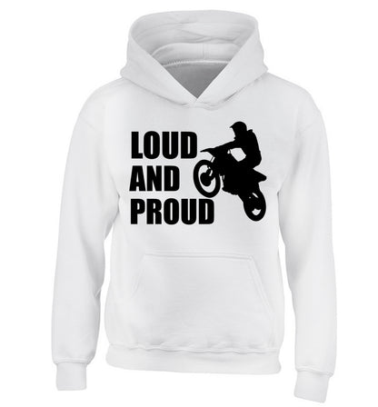 Loud and proud children's white hoodie 12-13 Years