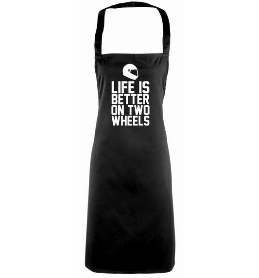 Life is better on two wheels black apron