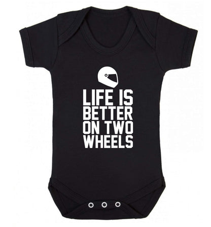 Life is better on two wheels Baby Vest black 18-24 months