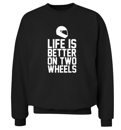 Life is better on two wheels Adult's unisex black Sweater 2XL
