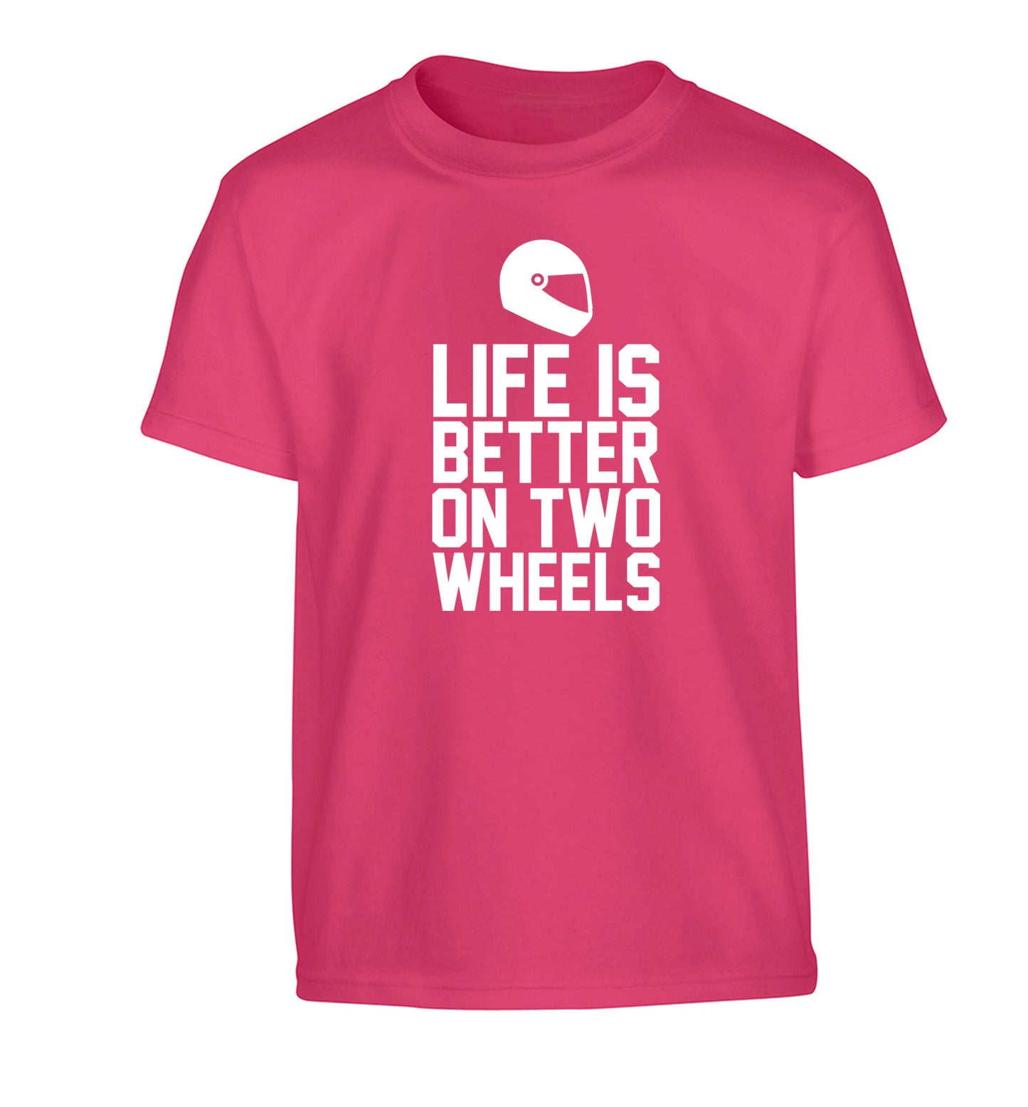 Life is better on two wheels Children's pink Tshirt 12-13 Years