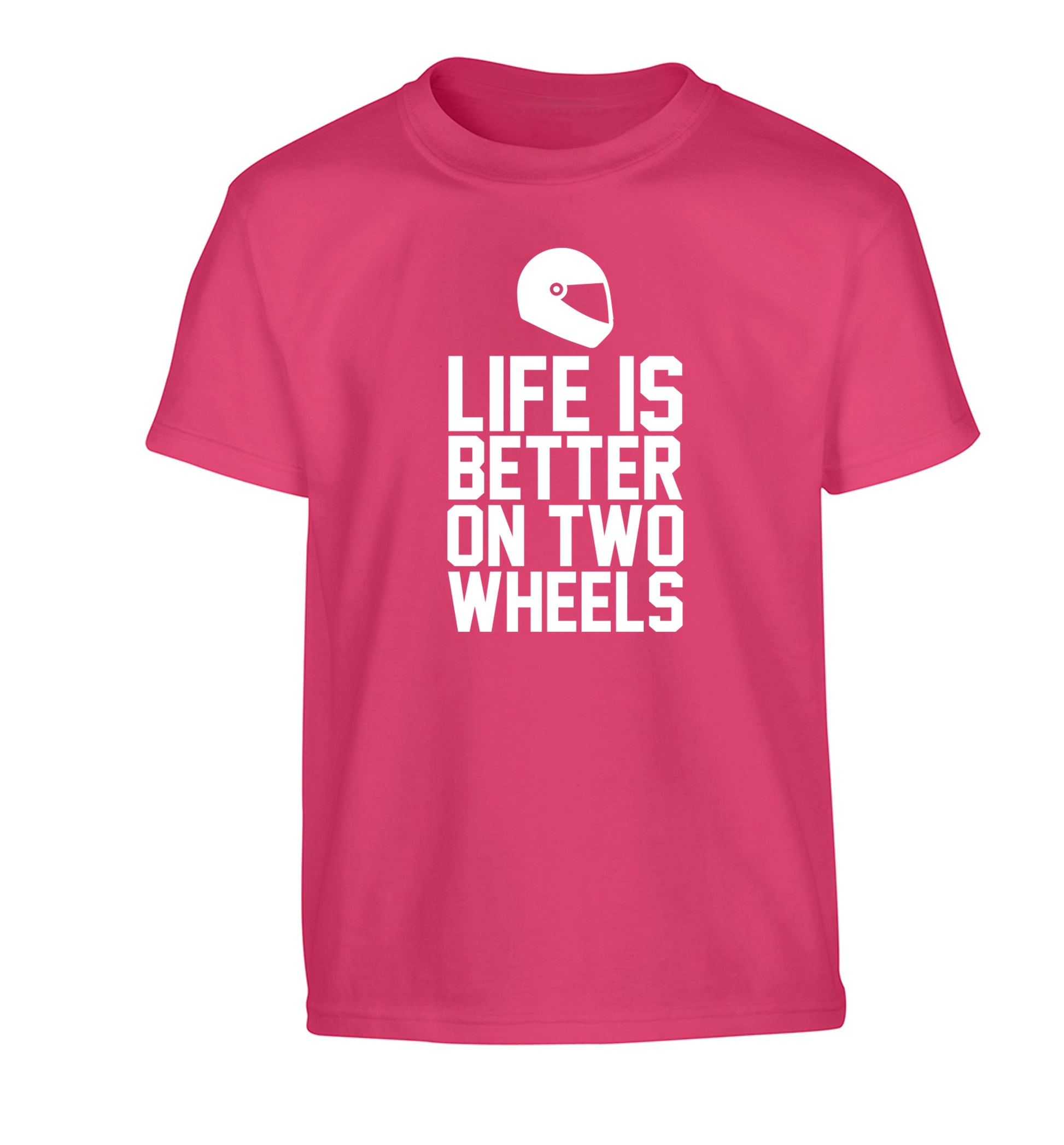 Life is better on two wheels Children's pink Tshirt 12-13 Years