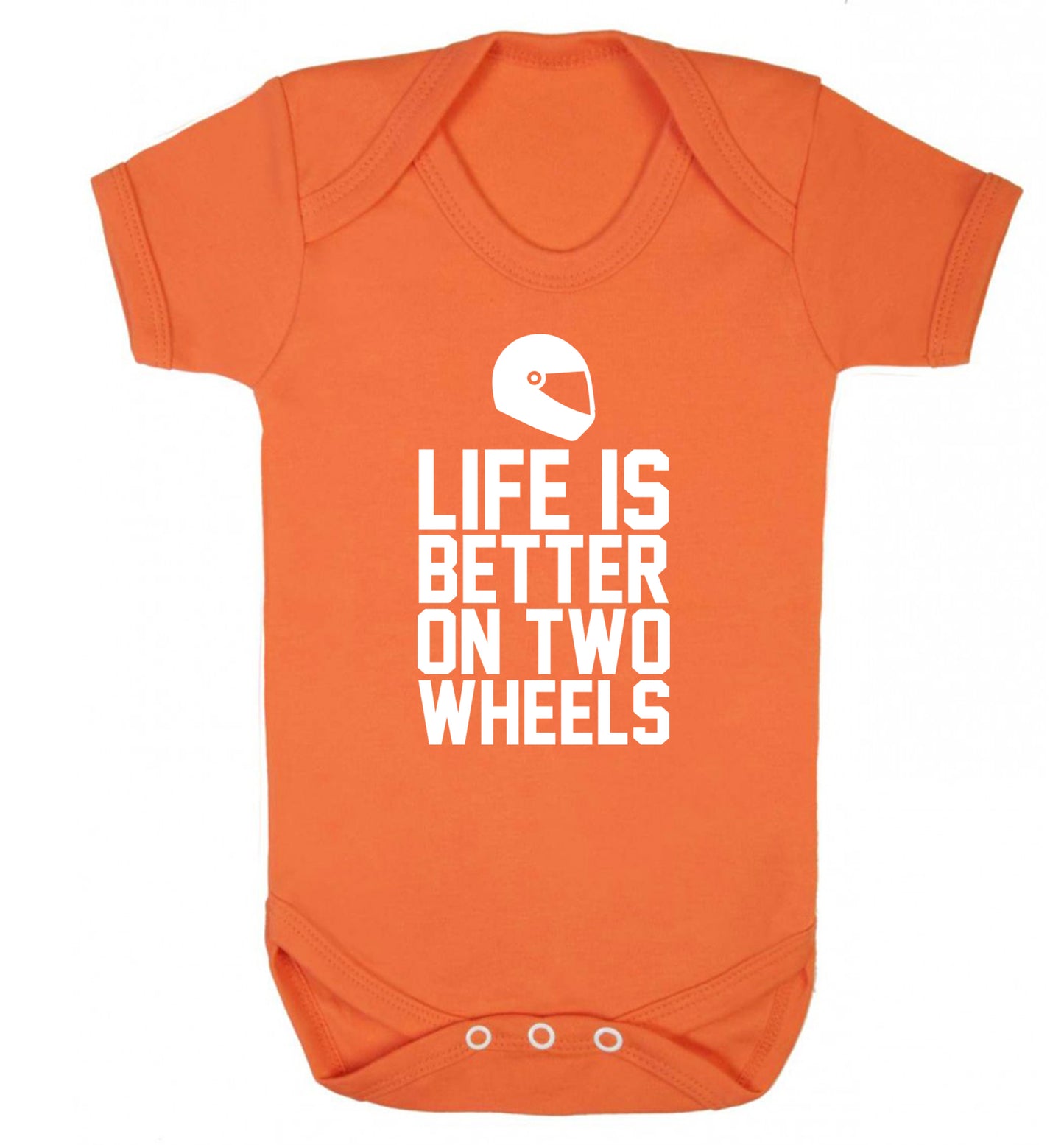 Life is better on two wheels Baby Vest orange 18-24 months