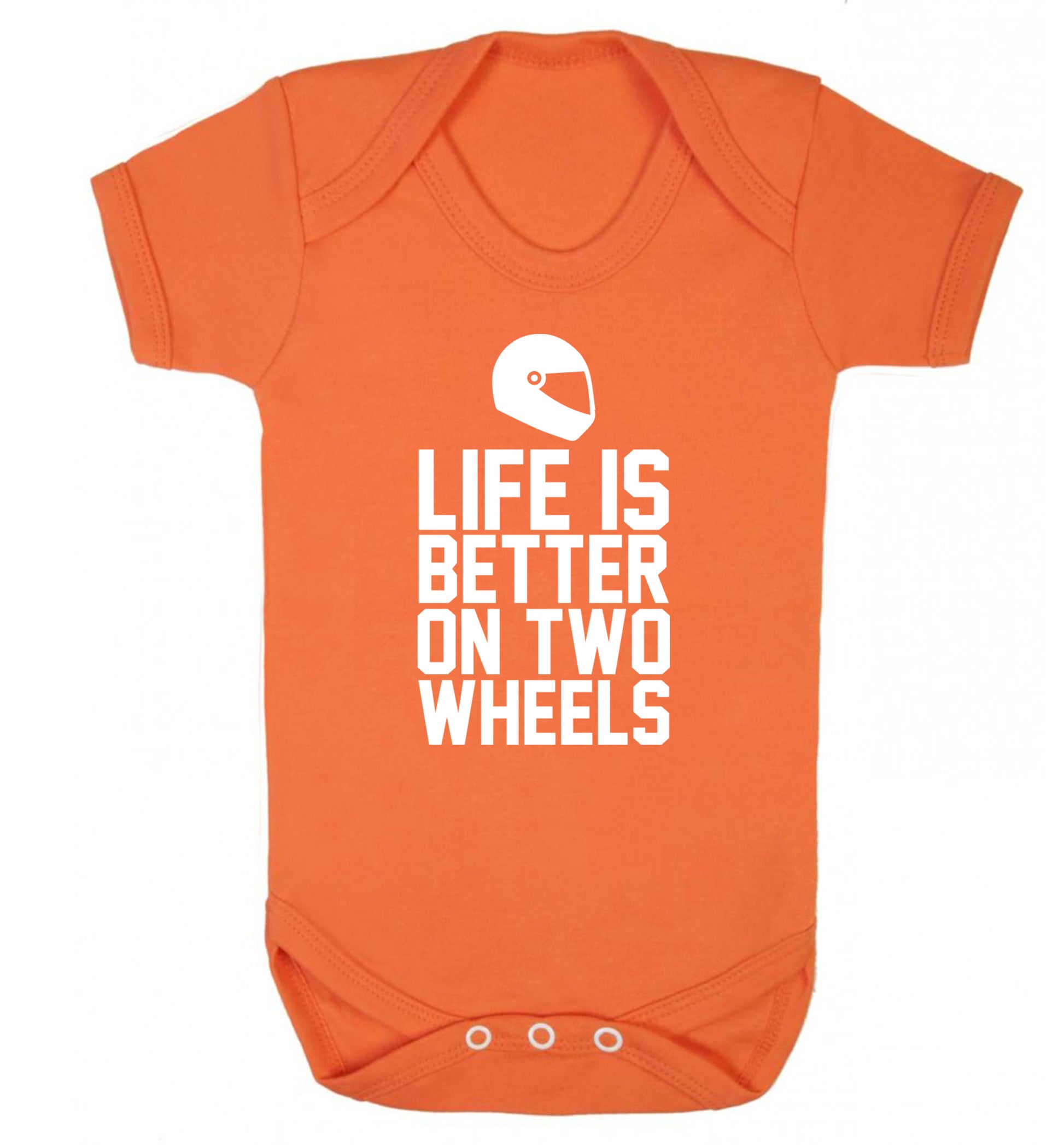 Life is better on two wheels Baby Vest orange 18-24 months