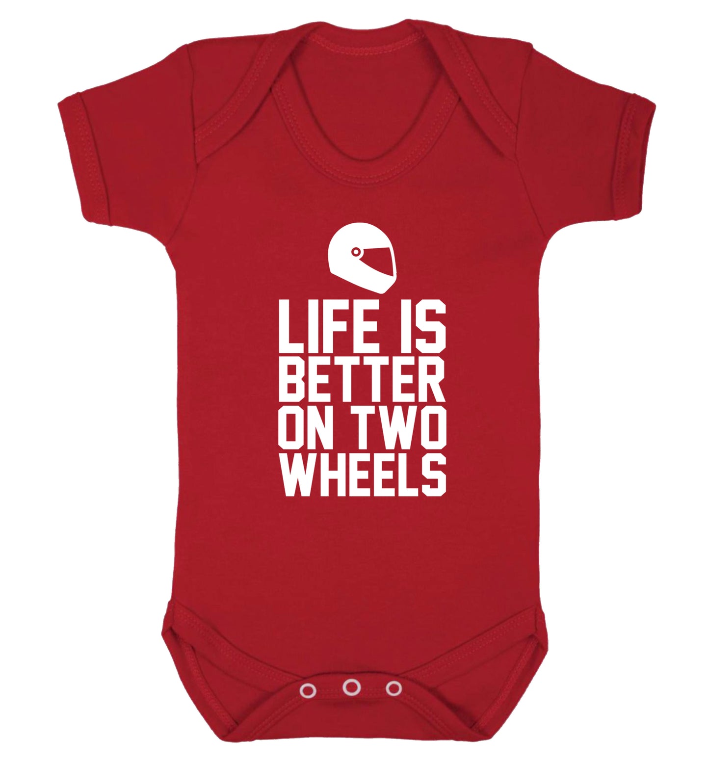 Life is better on two wheels Baby Vest red 18-24 months