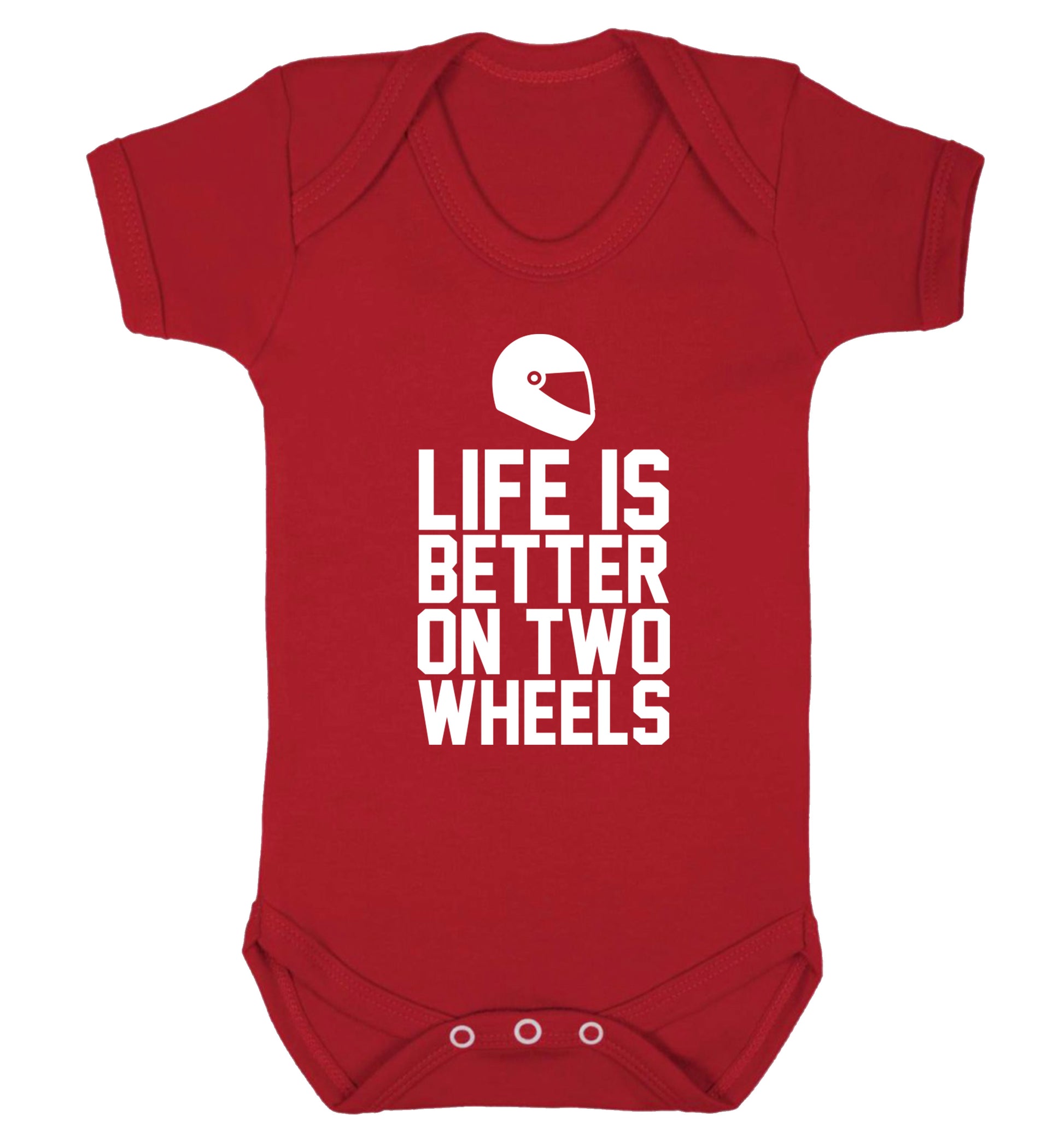 Life is better on two wheels Baby Vest red 18-24 months