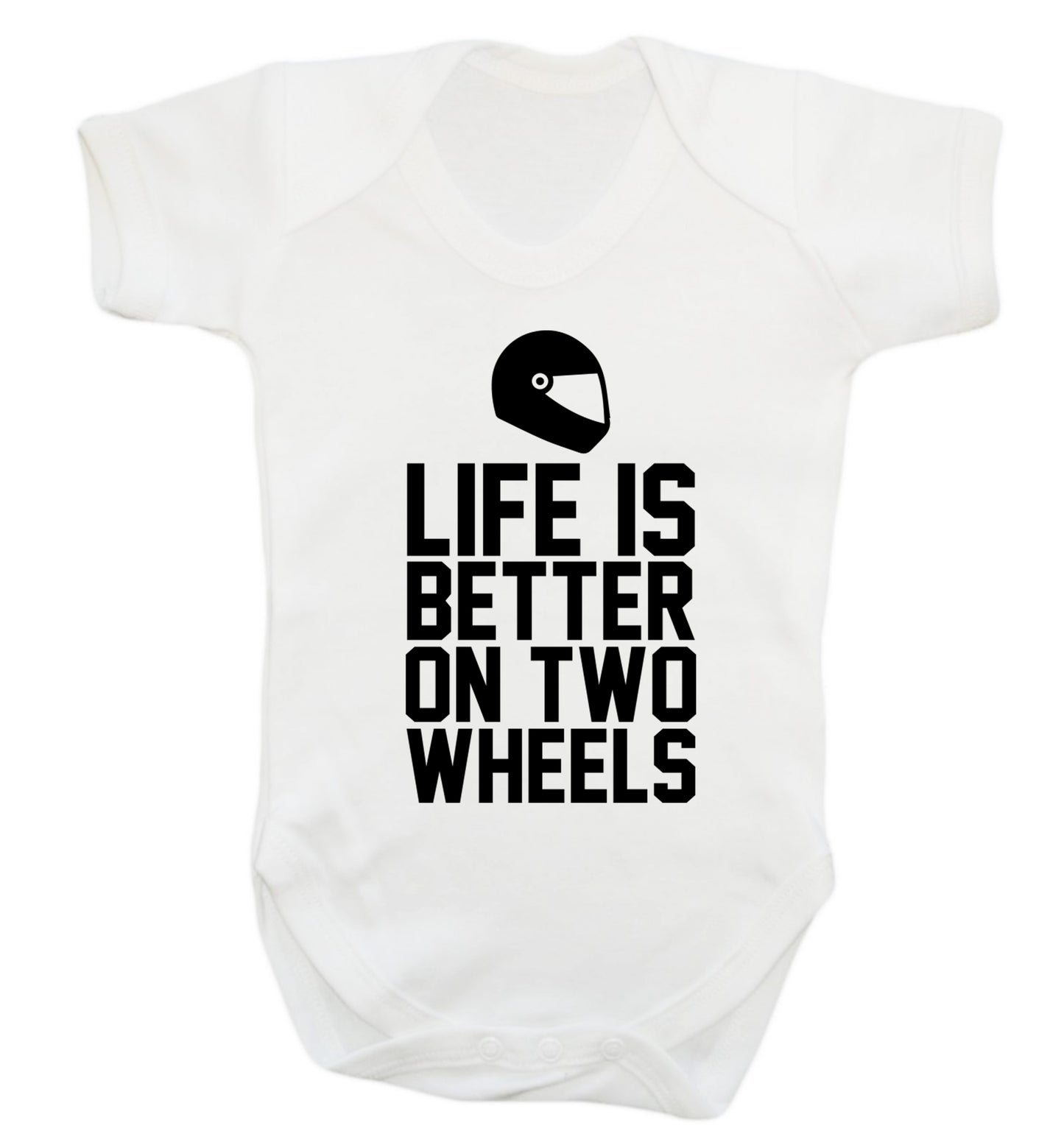 Life is better on two wheels Baby Vest white 18-24 months