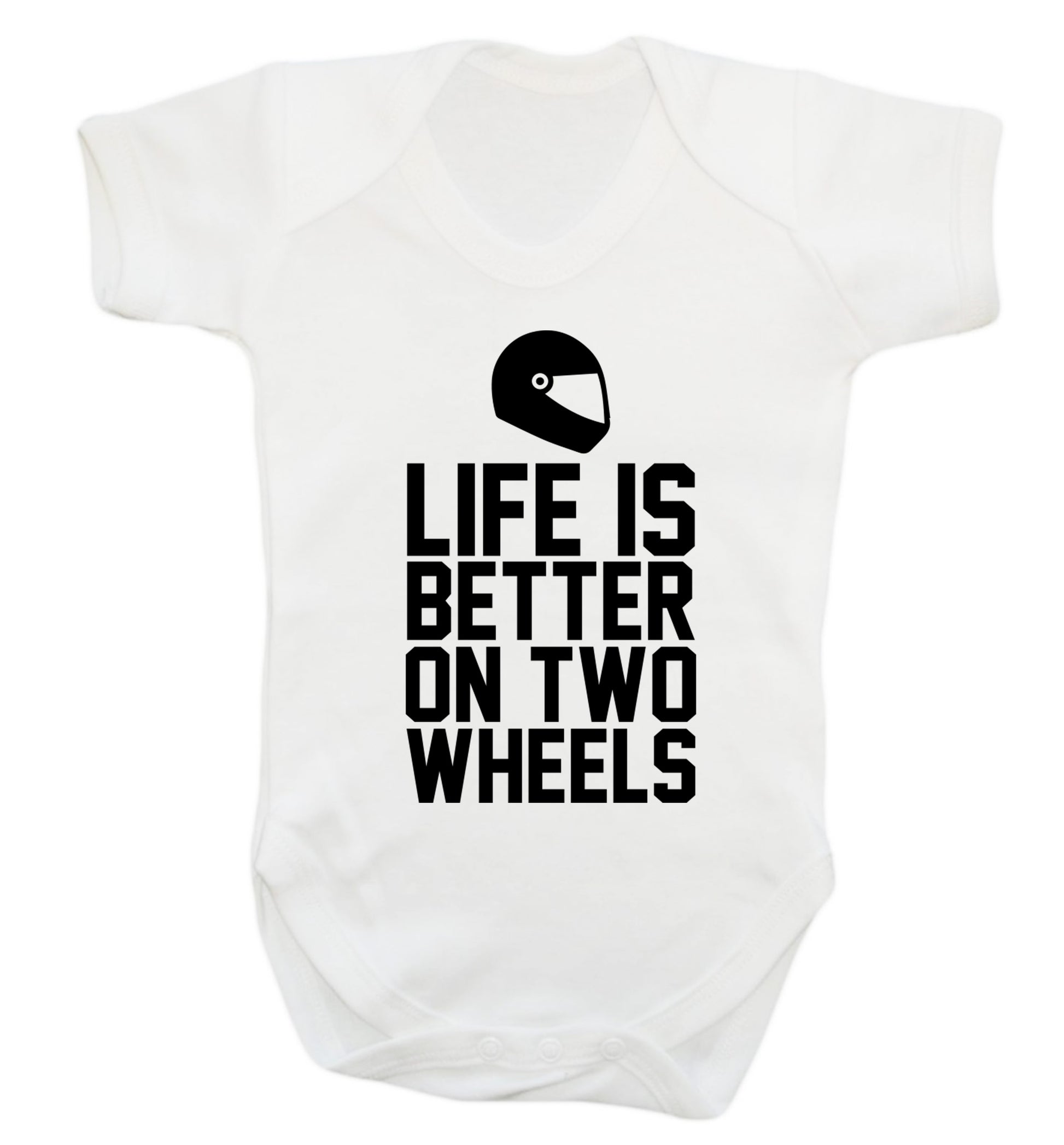 Life is better on two wheels Baby Vest white 18-24 months