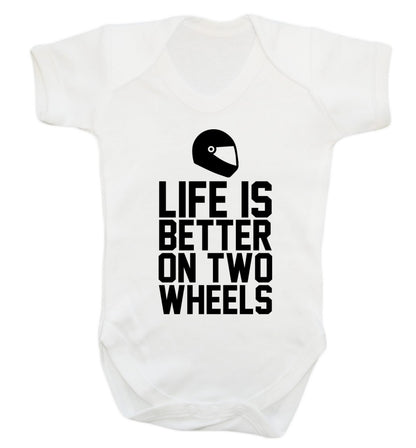Life is better on two wheels Baby Vest white 18-24 months
