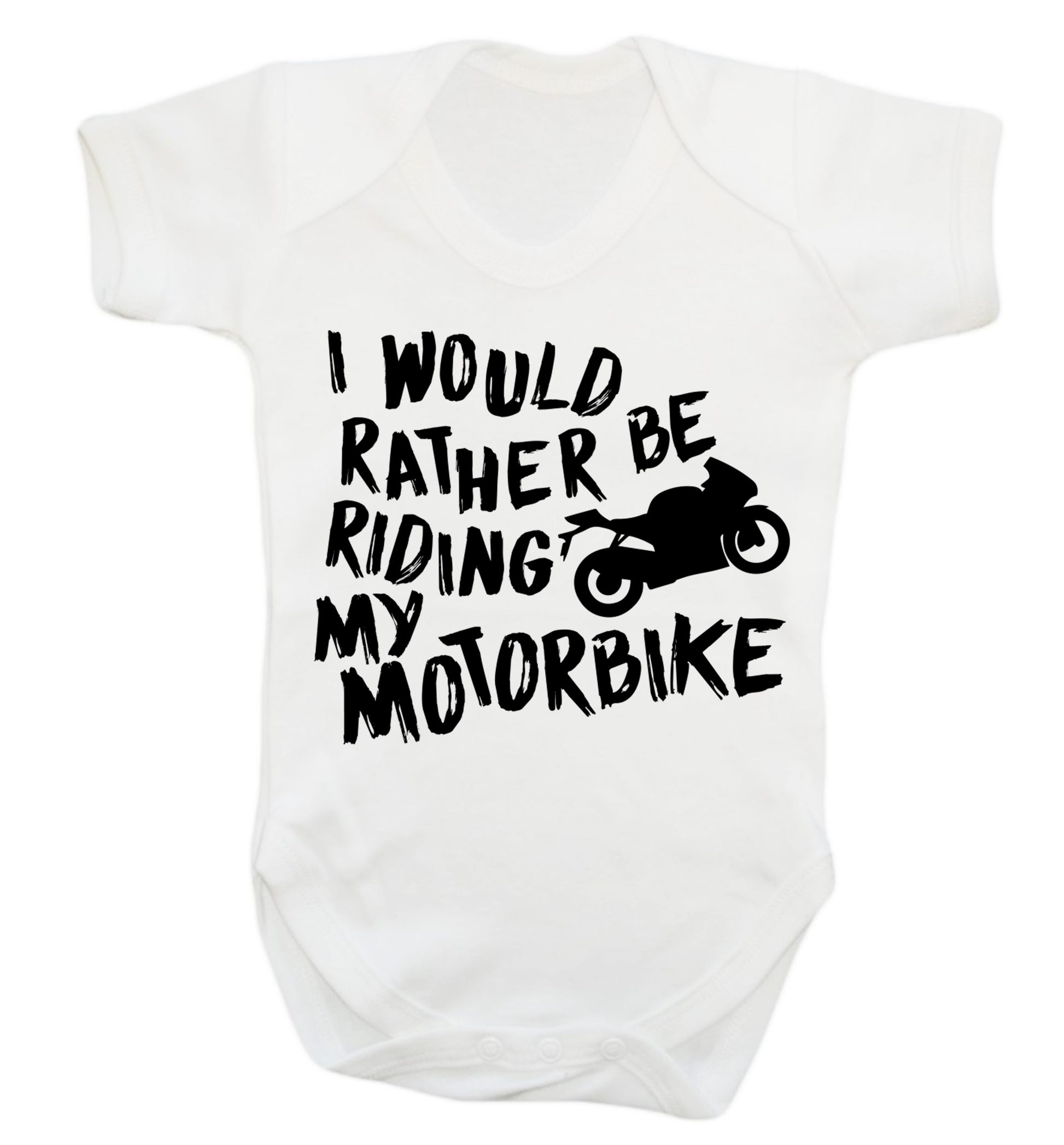 I would rather be riding my motorbike Baby Vest white 18-24 months