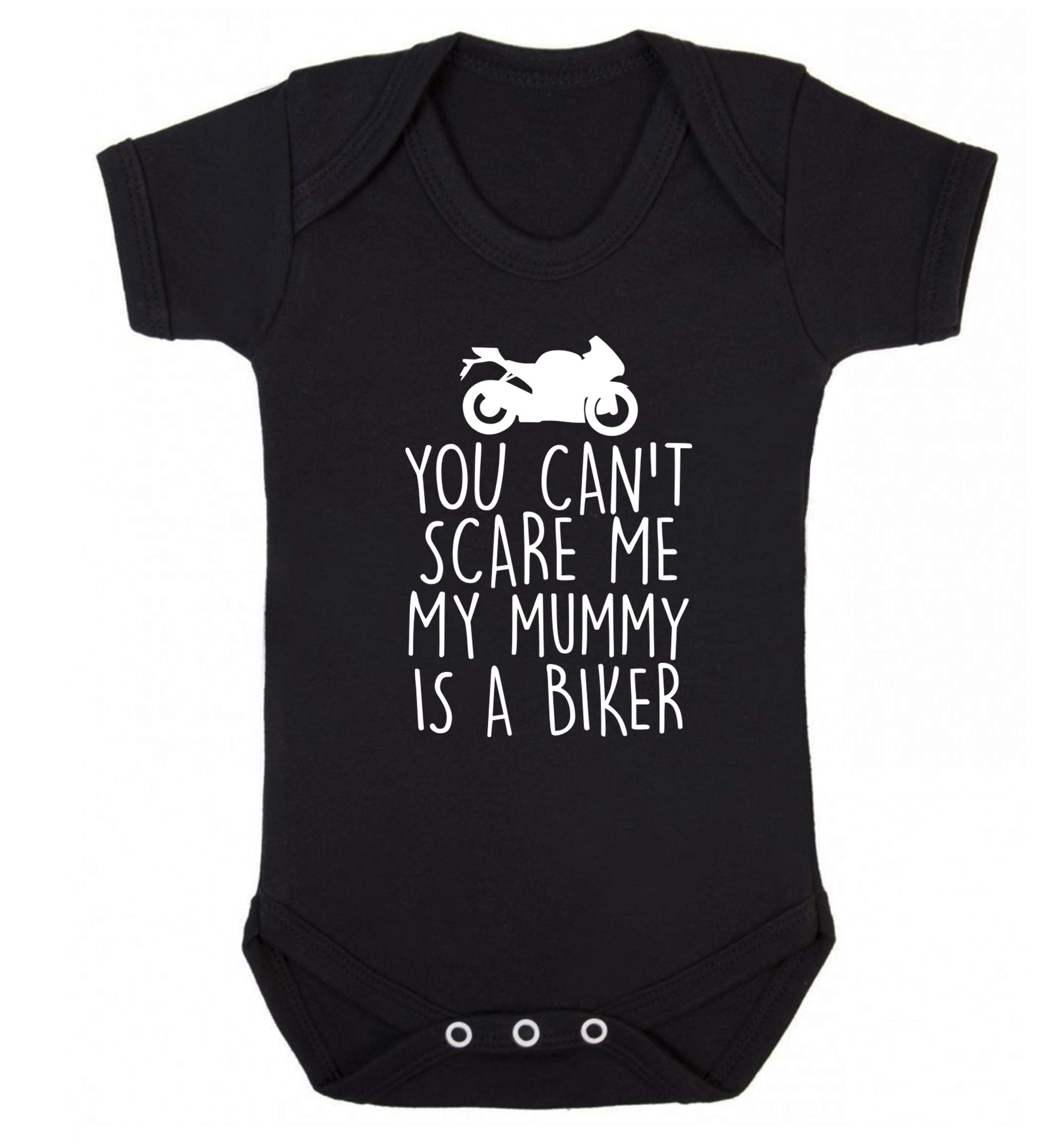 You can't scare me my mummy is a biker Baby Vest black 18-24 months