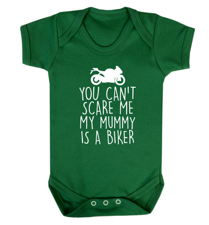 You can't scare me my mummy is a biker Baby Vest green 18-24 months
