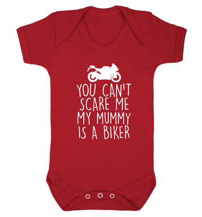 You can't scare me my mummy is a biker Baby Vest red 18-24 months