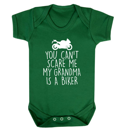 You can't scare me my grandma is a biker Baby Vest green 18-24 months