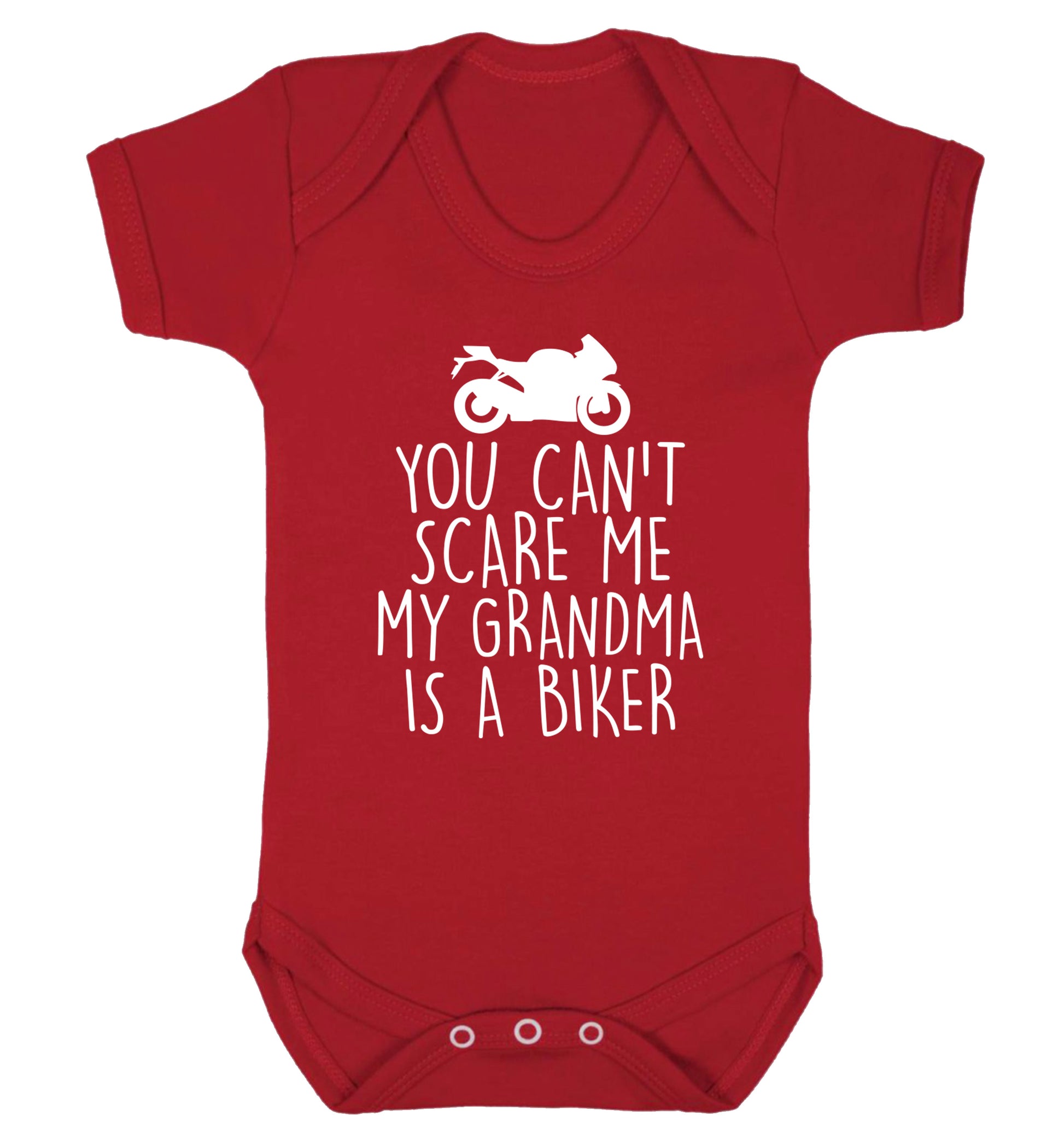 You can't scare me my grandma is a biker Baby Vest red 18-24 months