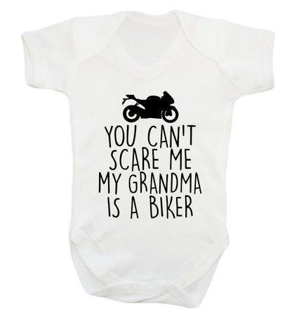 You can't scare me my grandma is a biker Baby Vest white 18-24 months
