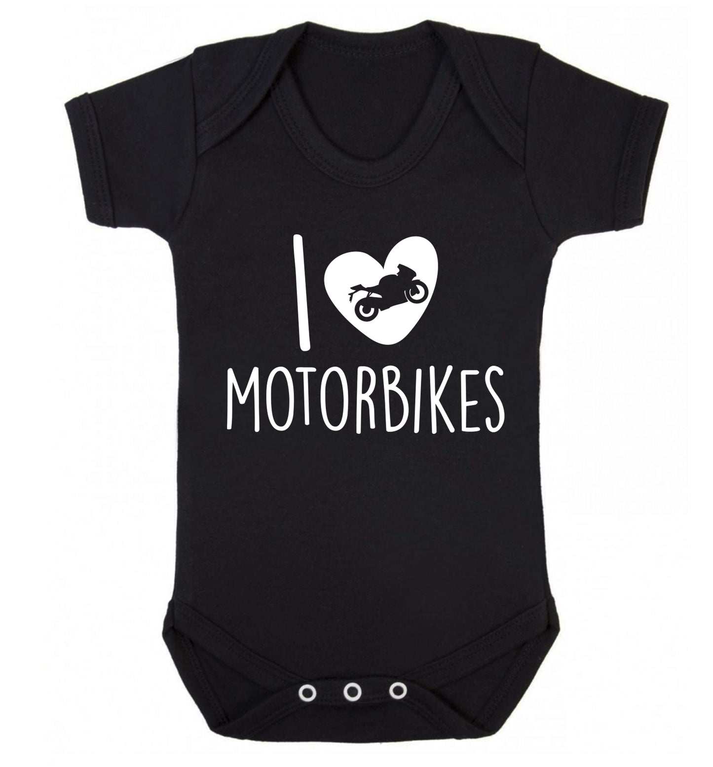 I love motorbikes Baby Vest black 18-24 months