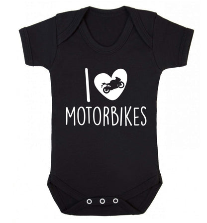 I love motorbikes Baby Vest black 18-24 months