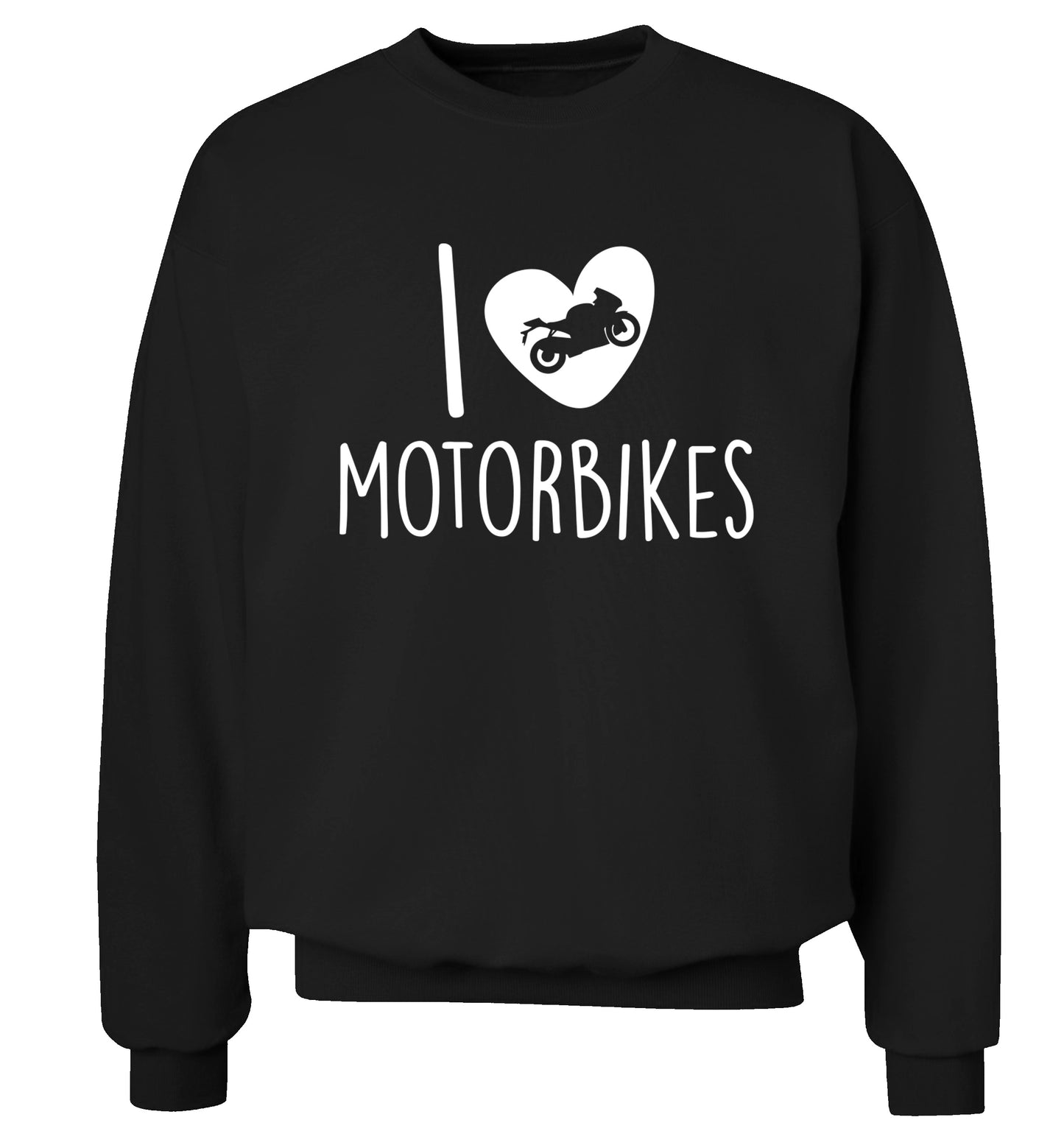 I love motorbikes Adult's unisex black Sweater 2XL