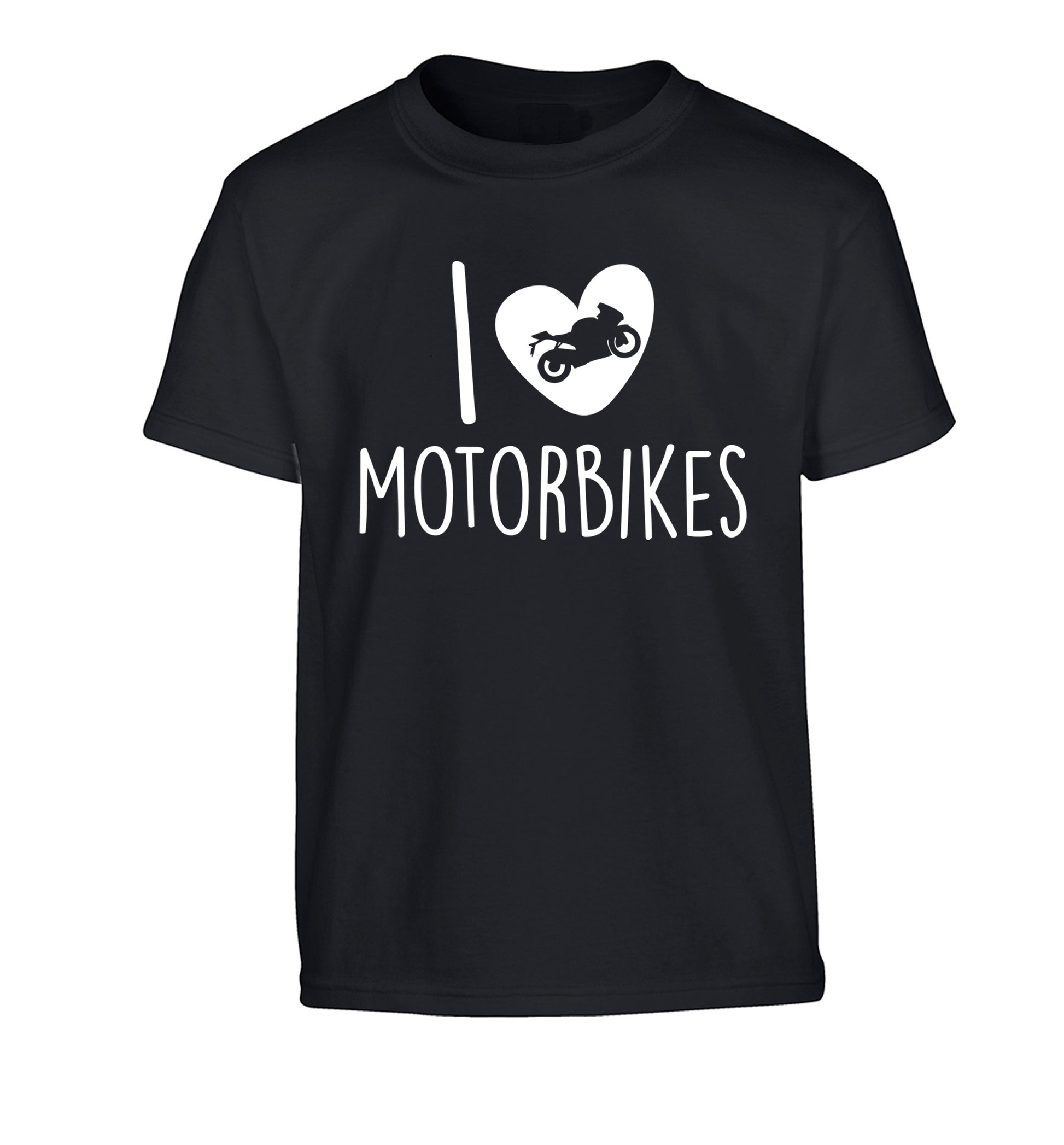I love motorbikes Children's black Tshirt 12-13 Years