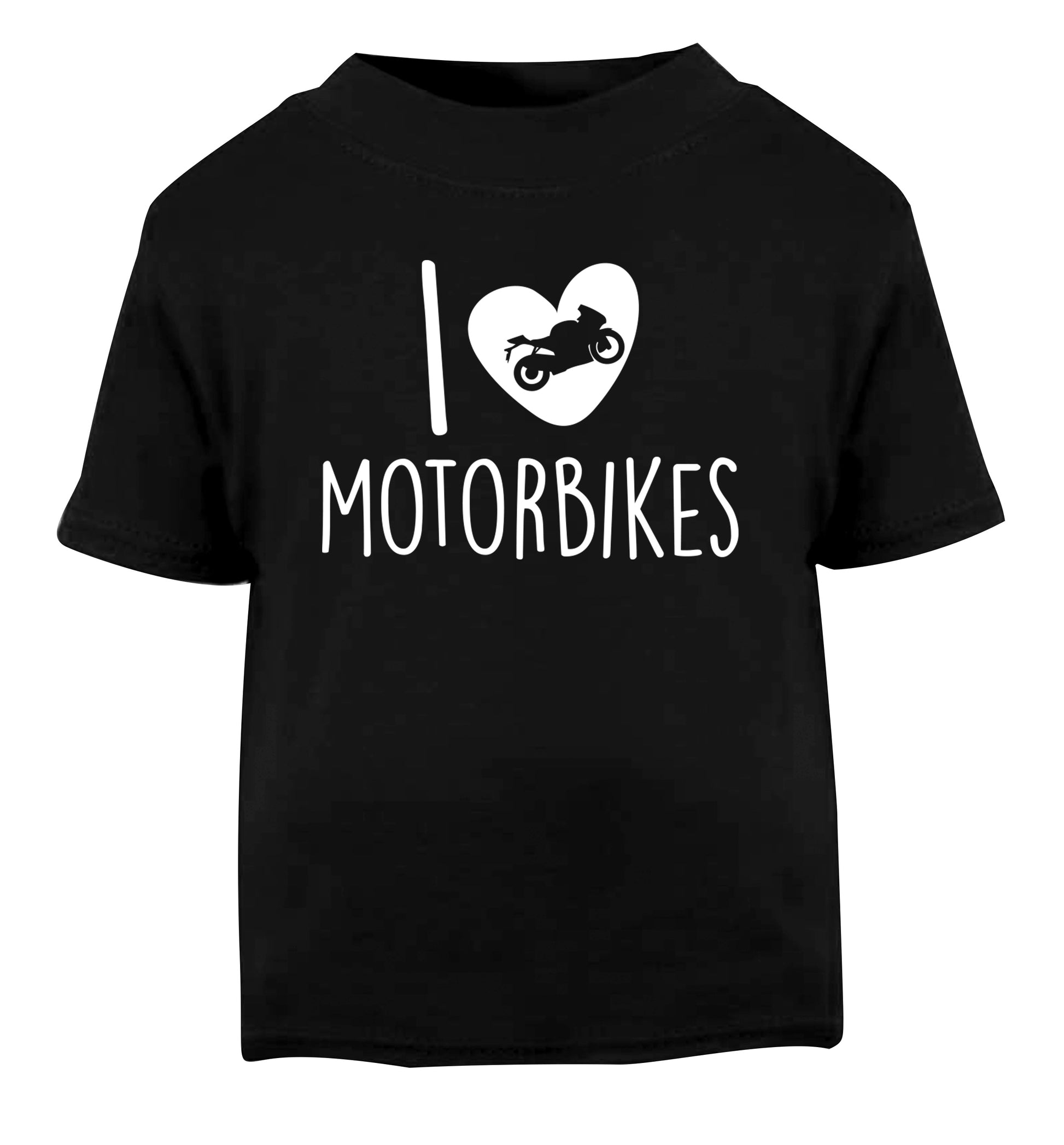 I love motorbikes Black Baby Toddler Tshirt 2 years