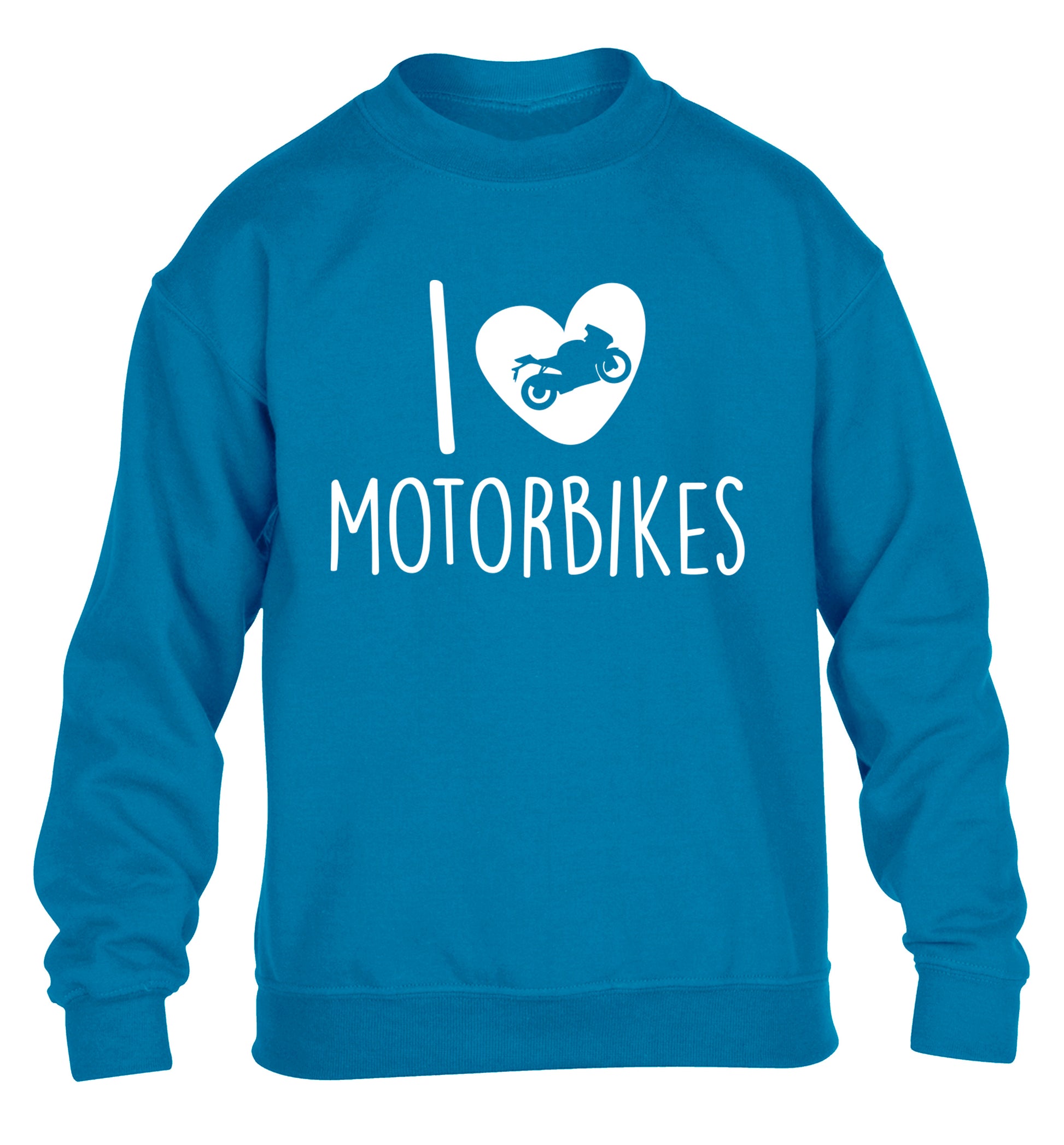 I love motorbikes children's blue sweater 12-13 Years