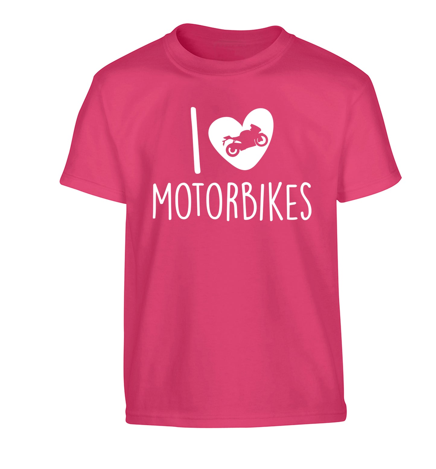 I love motorbikes Children's pink Tshirt 12-13 Years