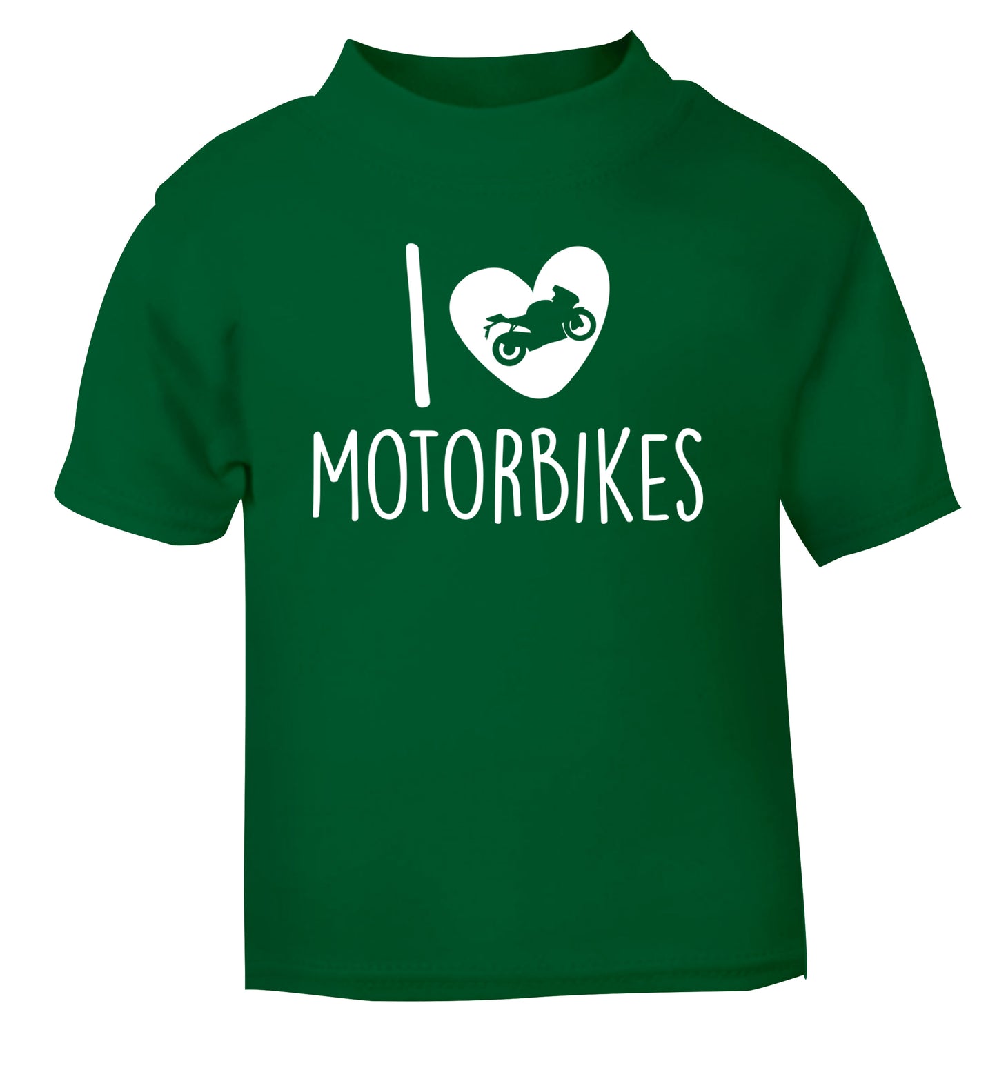 I love motorbikes green Baby Toddler Tshirt 2 Years