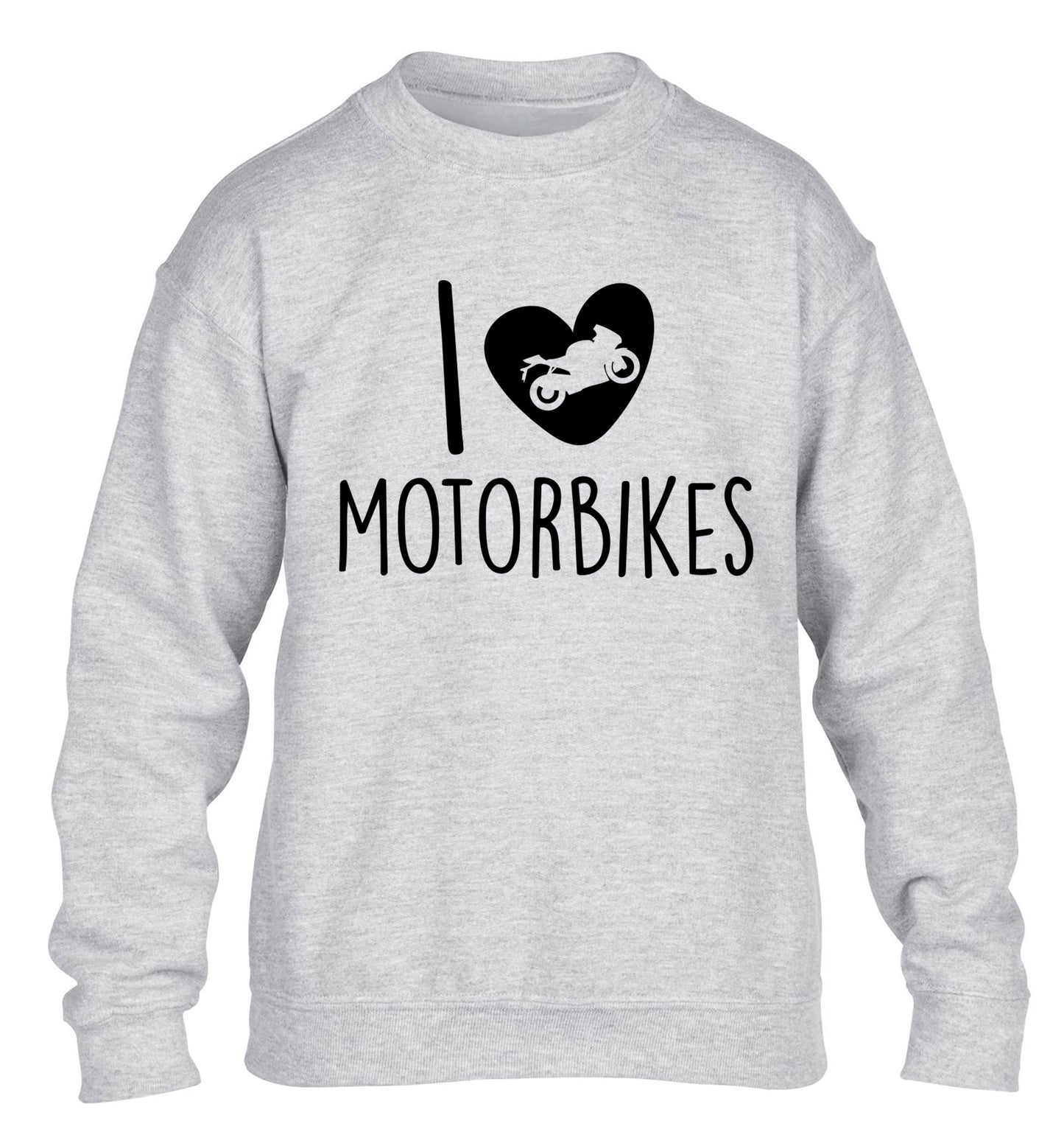 I love motorbikes children's grey sweater 12-13 Years