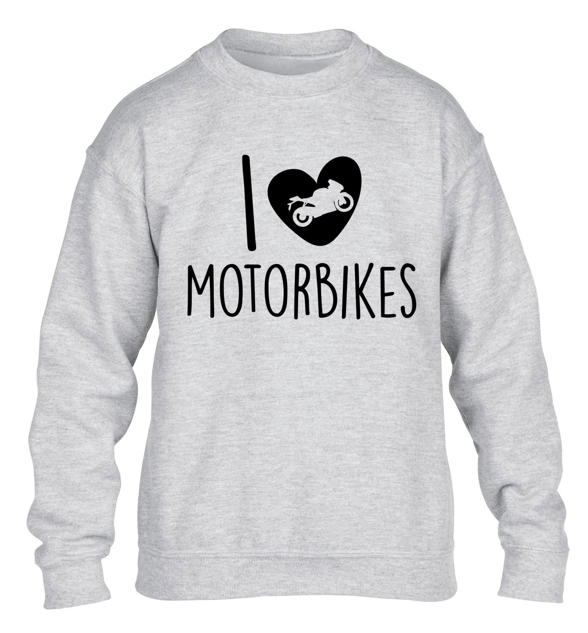 I love motorbikes children's grey sweater 12-13 Years