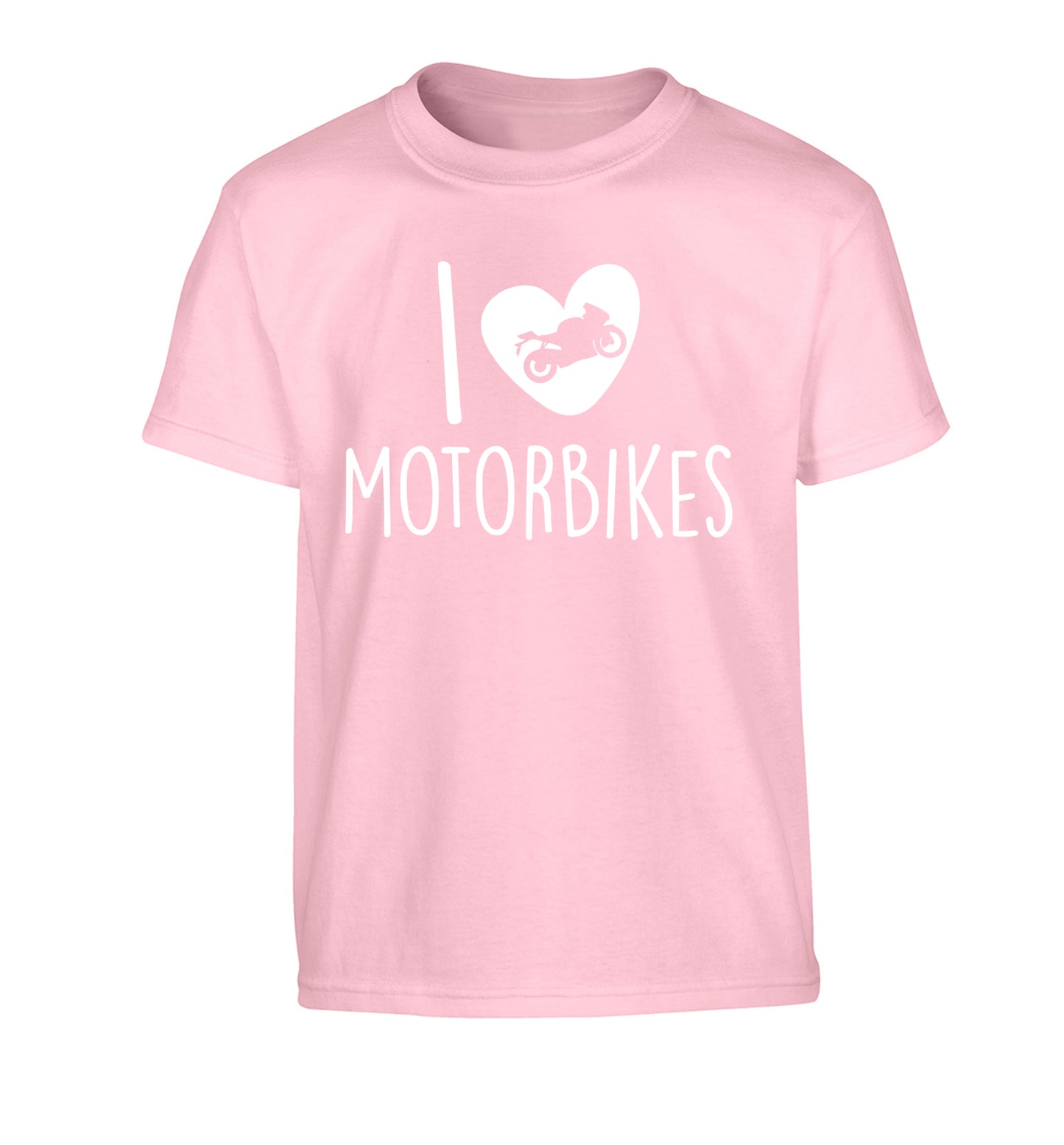 I love motorbikes Children's light pink Tshirt 12-13 Years