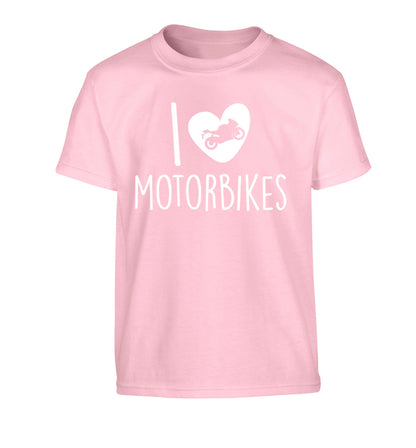 I love motorbikes Children's light pink Tshirt 12-13 Years