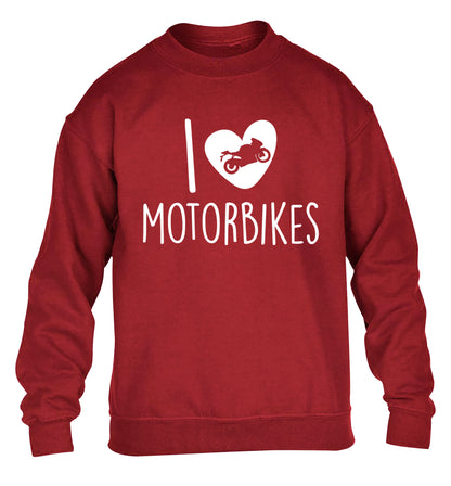 I love motorbikes children's grey sweater 12-13 Years