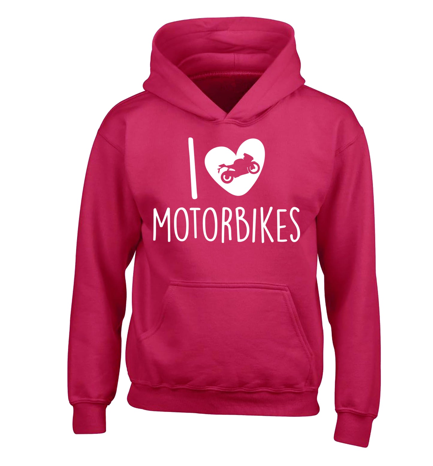 I love motorbikes children's pink hoodie 12-13 Years